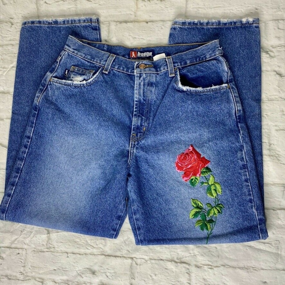 Vintage Bongo High Waisted Rise Mom Jeans 30